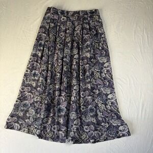 KORET Woman's 1990's VINTAGE PLEATED SKIRT Purple SIZE 12 Midi Grandma Core EUC